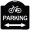 Signmission Bicycle Parking W/ Bidirectional Arrow Heavy-Gauge Aluminum Sign, 18" x 18", BW-1818-24314 A-DES-BW-1818-24314 - alternate 1